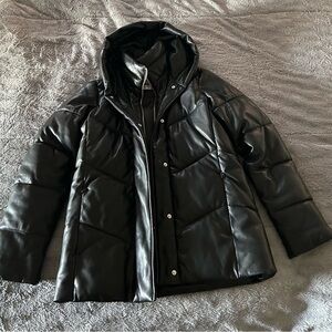 Abercrombie & Fitch Black Vegan Leather Jacket